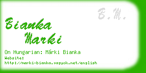 bianka marki business card